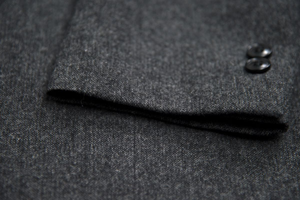 Male Blazer Jackets Pocket Zipper Dark Grey Woolen Business Suits Style