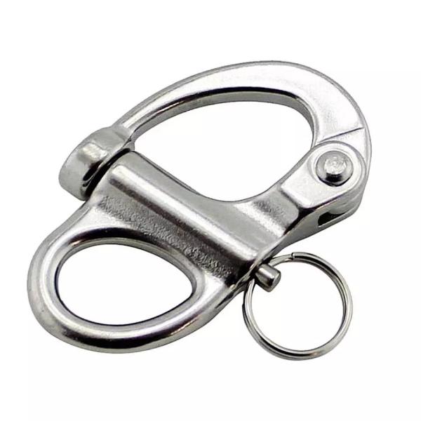 SS Heavy Duty Fixed Eye Snap Shackle With Secure Locking System