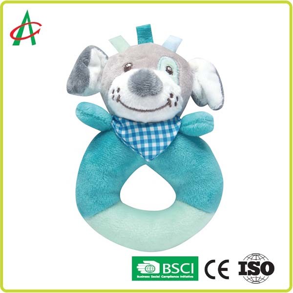 Hochet de peluche de bébé d'ASTM L8.5cm pour le grippage et la secousse de main