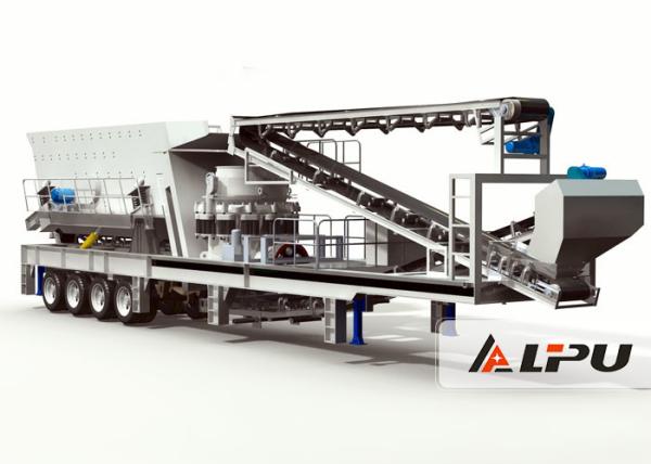 More Convenient Mobile Crushing Plant , Portable Cone Crusher Machine