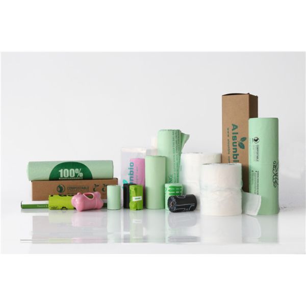 Мусор мусор кукурузная крахмала контейнерные покрытия биоразлагаемые компостные пакеты