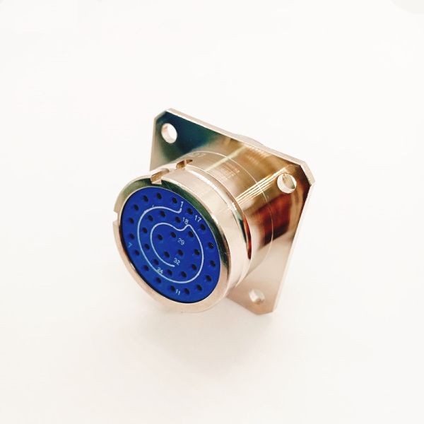 Y3A II-1832ZK10 32 Pin Socket Bayonet Lock Flange Mount Circular Connector 
