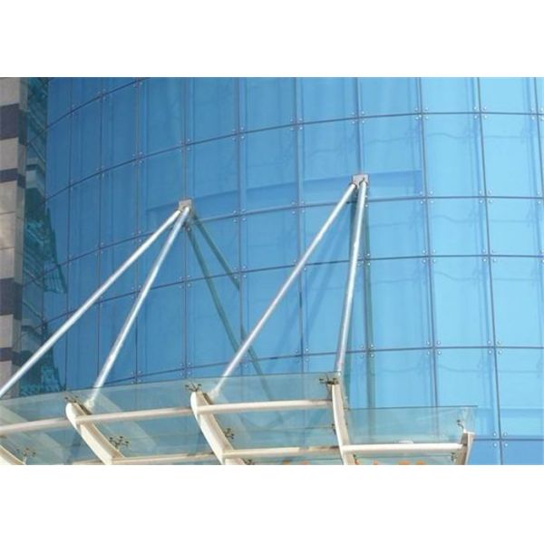 Easy Cut Ford Blue Reflective Glass , High Reflective Glass For Windows / Doors