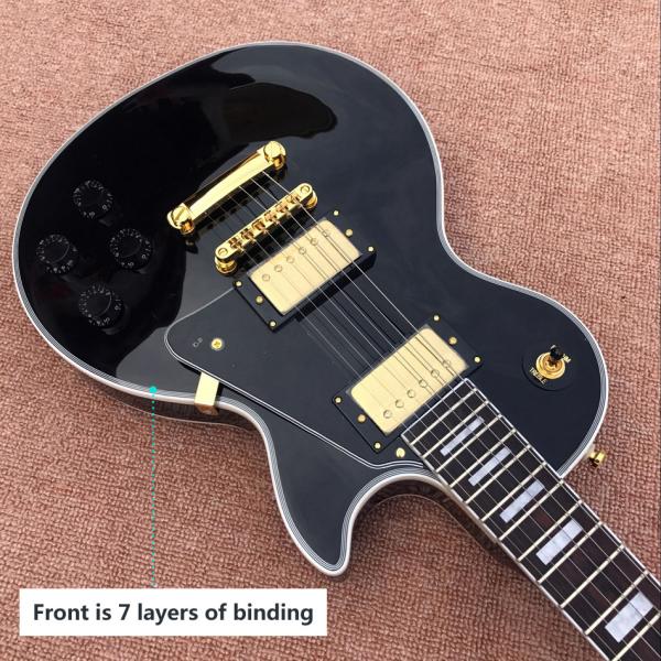 Guitar recording video appreciation custom mahogany black lpcustom electric guitar gold hardware
