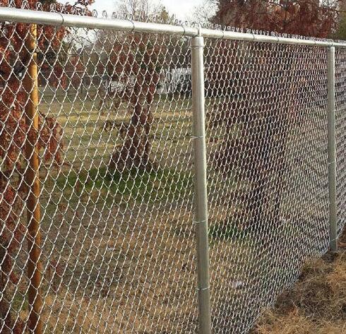 Safety Residential Closed Edge Steel Chain Link Fencing 8ft High