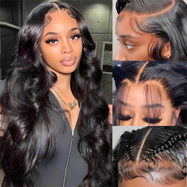 Full Hd Lace Front Human Hair Frontal Wigs Pre Plucked With Swiss Lace Base Material