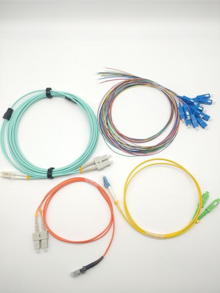 White Fiber Optic Patch Cord LSZH SC/APC To SC/APC SM 9/125 Low Insertion Loss
