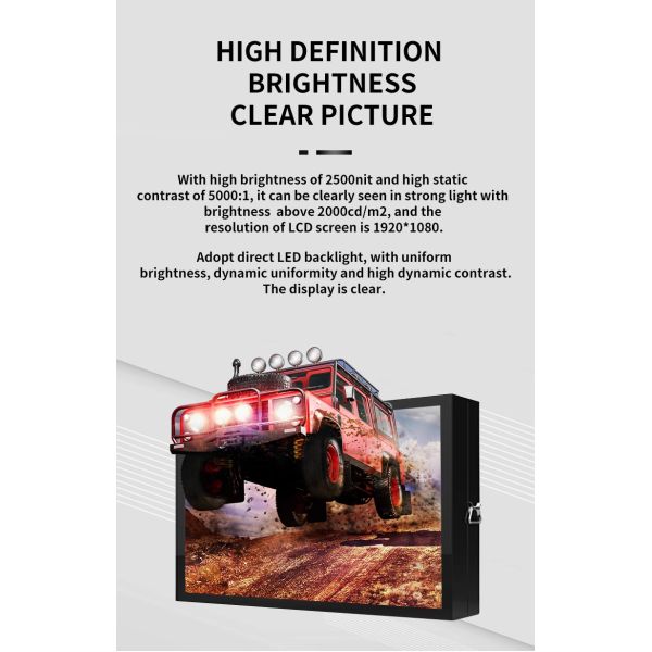 Настраиваемая наружная LCD цифровая вывеска с AC 110-240v