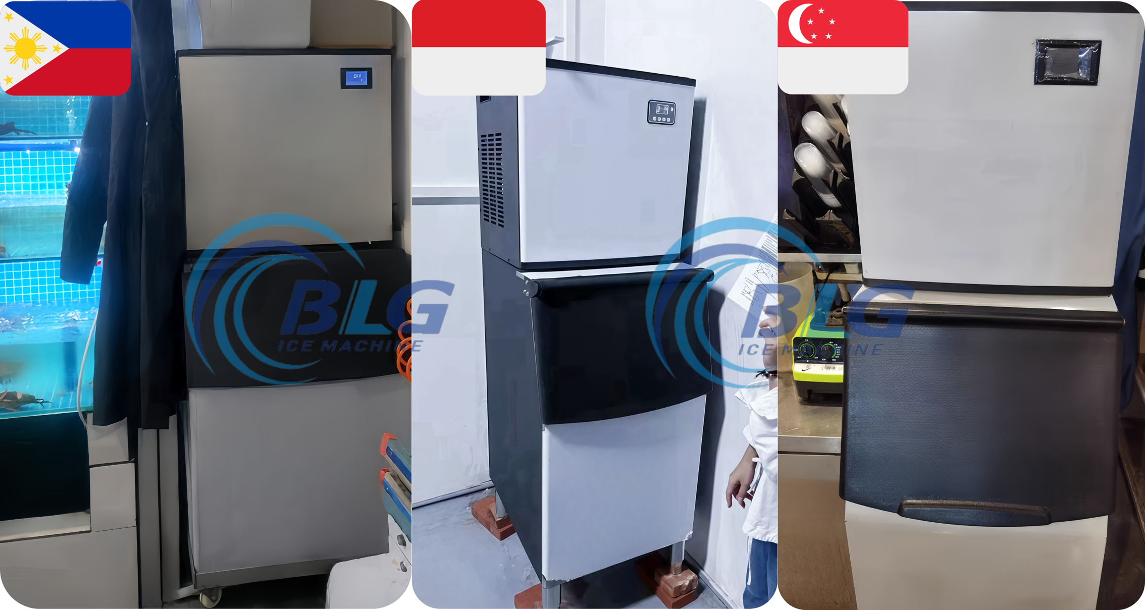 BLG Factory Cube Water Ice Makers High Quality 400kg Ice Cube Making Machine