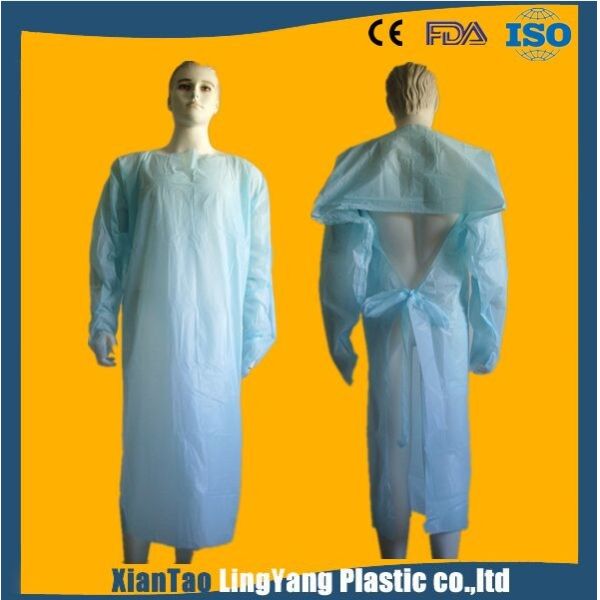 Lightweight Disposable Plastic Gowns / Patient Surgical Gowns Anti Blood