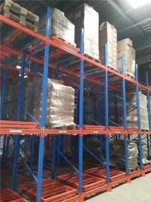 2–6 Pallets Steel Push Back Rack Warehouse Storage Racking High Security