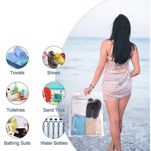 Double Zipper Seal, Dual Tracks, Bags For Clothes Store Travel Necessities, Organizer, Grip Zip Bags