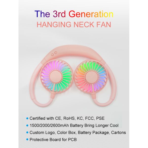 Перезаряжаемые портативная складчатость перемещения вентилятора шеи спорт 5200mAh