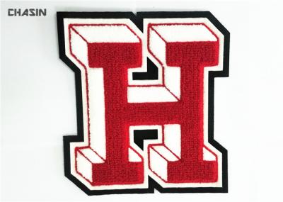 H feito a mão Letterman remenda letras do grego do Chenille do bordado do revestimento da faculdade