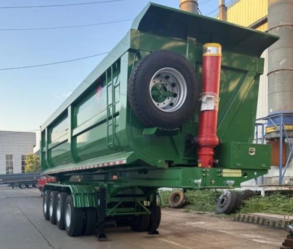 Van Type 4 Axles Hydraulic Side Dump Tractor Tipper Truck Dumper Tipper Semi Trailer