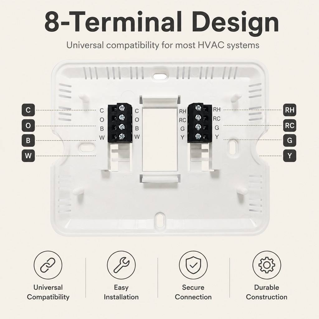 Miuputake 7 Day Programming Electronic Room Thermostat for Energy-Saving Temperature Management