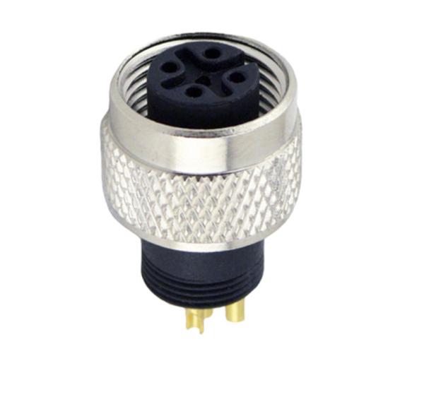 DIN PIN M12 8 Pin 5 Pin Circular Waterproof Connector Crimp Press Solder Type