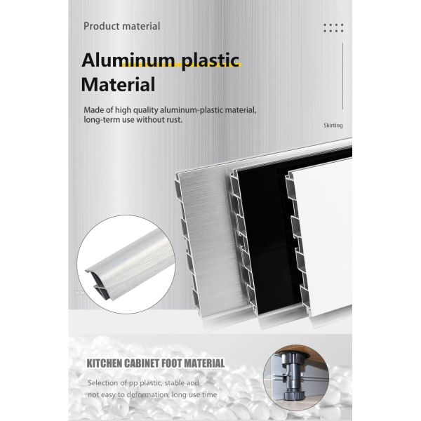 Baseboard Accessories PVC Skirting Board Holding-Down Line in Modern Design 24cm Width