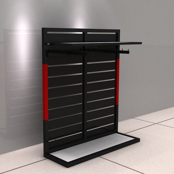 Modern Transparent Display Pegboard Stand for Sneaker Storage and Clothing Display