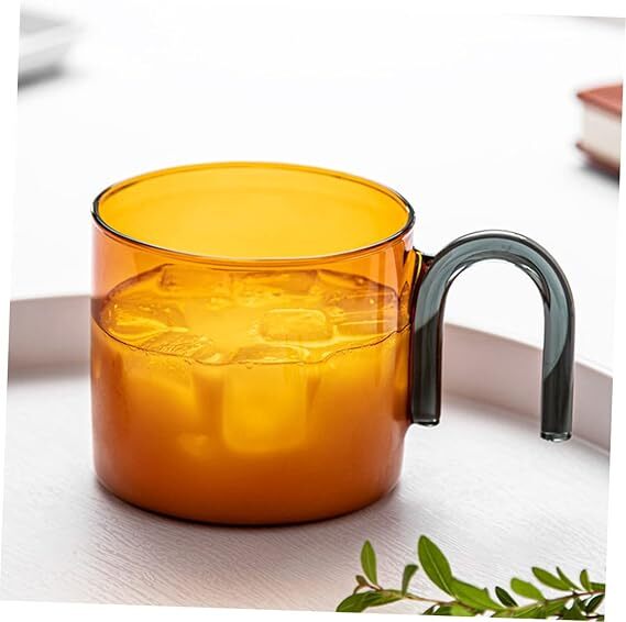 Classic Design 350ML Single Wall Glass Mug High Borosilicate Glass Cup With Handle
