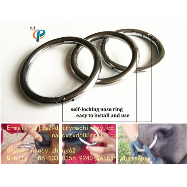 Высококачественное кольцо булльносе, стальное кольцо носа для коровы, схватов носа небольшого размера глупых