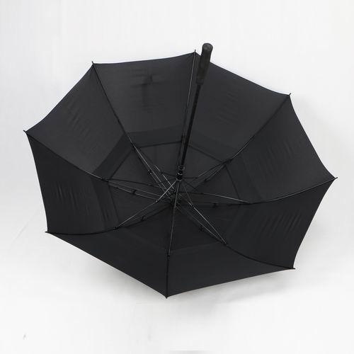 Black Pongee Vented Golf Umbrella , Wind Resistant Golf Umbrella EVA Handle