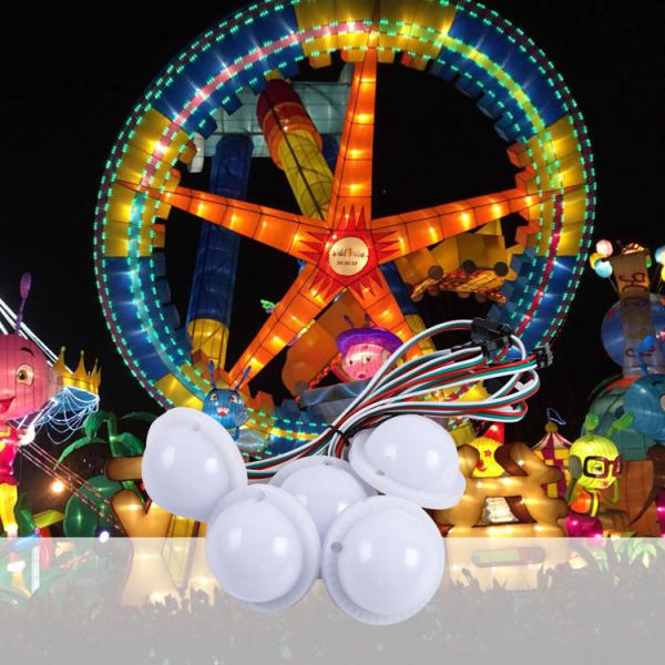 Lâmpadas de plástico de diversão LED Cabochon com voltagem de 12V e design colorido