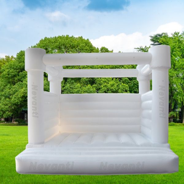 CE Blower Included Mini White Bouncer Inflatable Jumping Castle for Party Rental