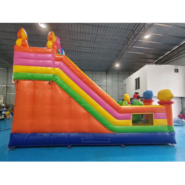 Impresión digital comercial Slides secos inflables Slides dobles Figuras de cartón para exteriores Para niños