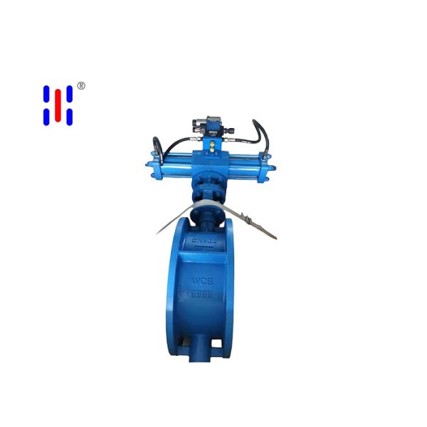 Wafer PN16 Carbon Steel Butterfly Valve PTFE Lining Triple Offset Butterfly Valve