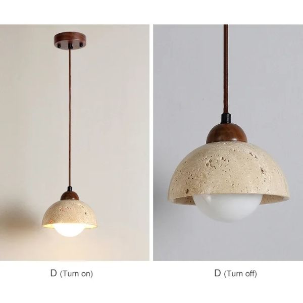 Wabi Sabi Pendant Light Designer Retro Stone Light Bedroom Bedside Dining Lights（WH-AP-676）