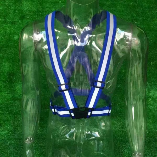 Fashion Motorcycle Bike Drivers Cyclists Fluorescent Reflective Strap Safety White Vest Belt Clothing