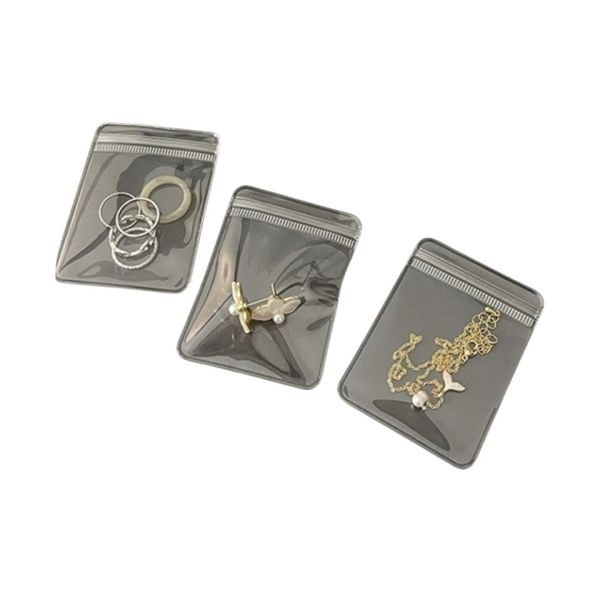 Custom Zip Lock Jewelry Packaging Bag PVC Clear Mini Zipper Pouch with Reusable Logo