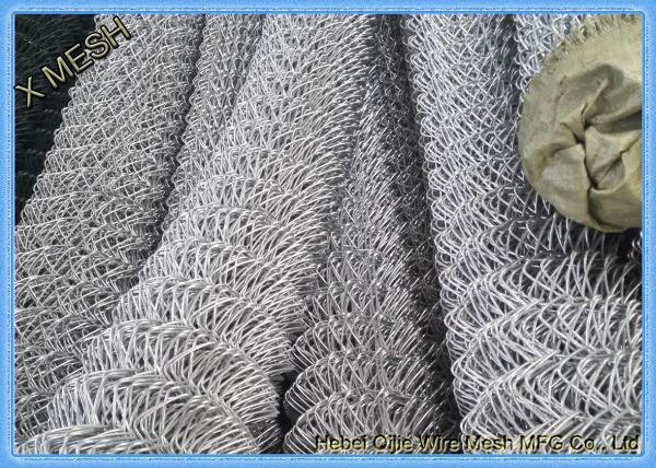 11 Gauge Chain Link Fence Fabric Hot Dipped Galvanised Steel Wire / Posts