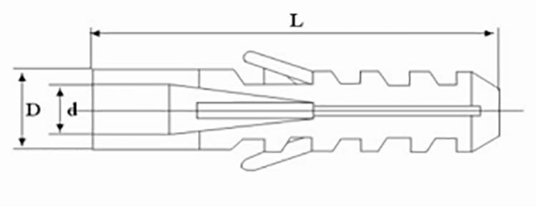 Customized Nylon Cable Ties Expand Nail Plastic Screw Hole Plugs PE Wall Plug