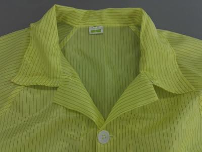 Roupa estática de pouco peso do Workwear do revestimento do ESD do poliéster amarelo condutor da fibra da anti