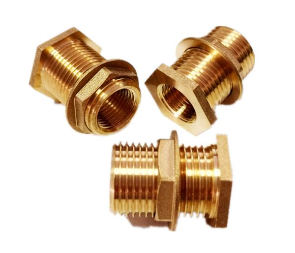 1/2 Female NPT 3/4 Male GHT Solid Brass Water Tank Connector Bulkhead Fitting