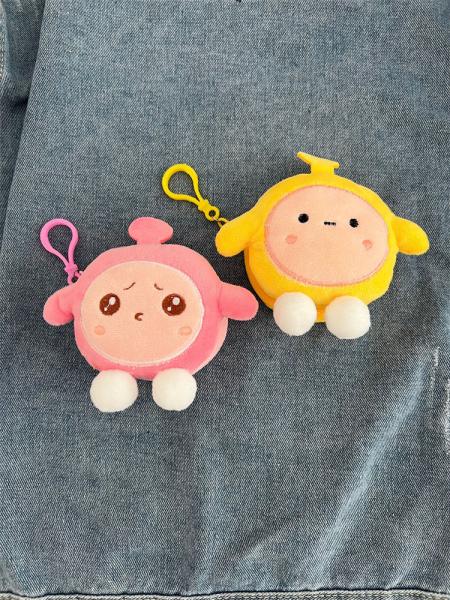 EGG PARTY ROUND PLUSH COIN PURSE SCHOOLBAG PENDANT EARPHONE STORAGE BAG COIN POUCH