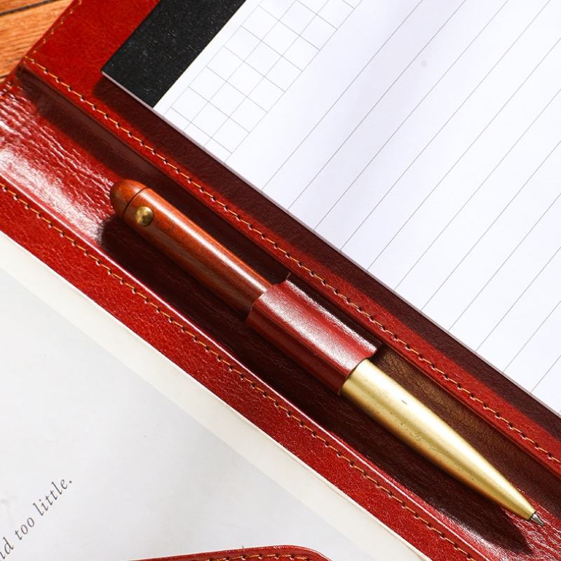 Custom A4 PU Leather Multi‑Function Clipboard Folder, Business Conference Writing Pad A4 Document Organizer