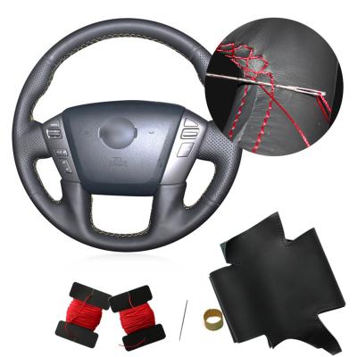 Nissan Patrol 2011-2017 Armada 2013-2019 NV Cargo NV Passenger US 2012-2018 Infiniti QX56 QX80 White Thread Steering Wheel Cover