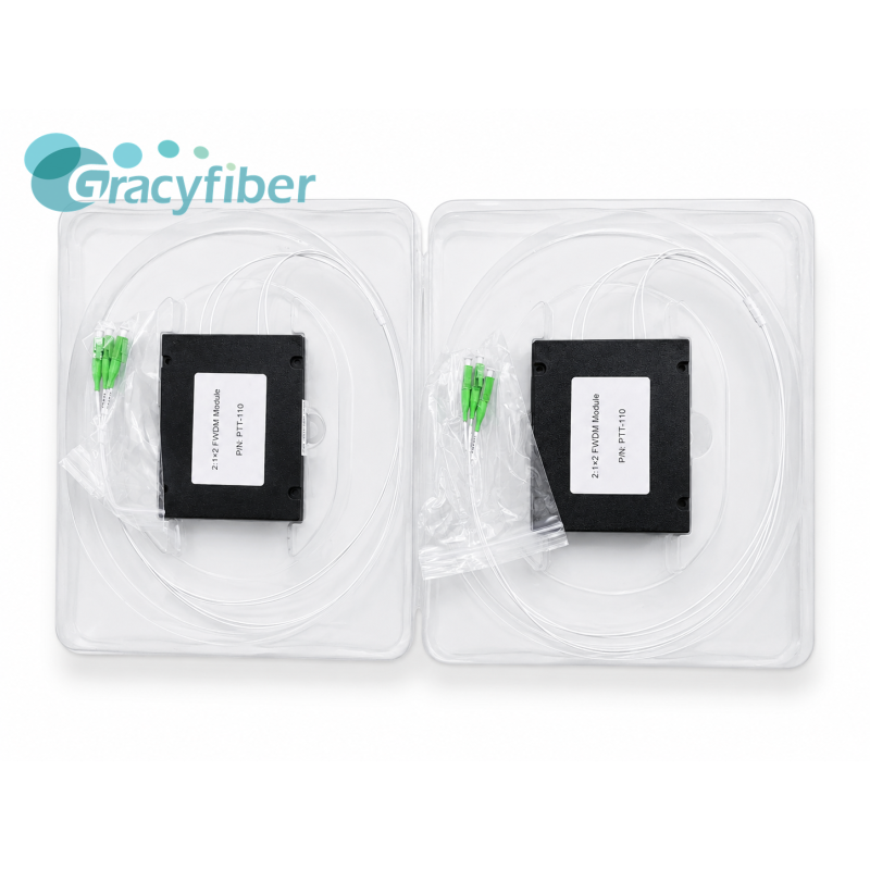 2CH FWDM Module 1310 1490 1550nm Fiber Optic WDM Filter Low Insertion Loss SC UPC FC APC for PON CATV FTTx Network