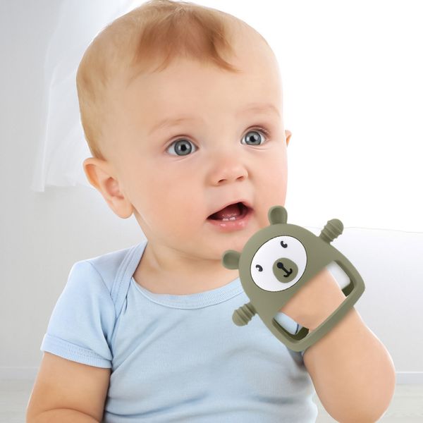 Baby Products Bear Shape Silicone Non-Slip Out Gum Toy Food Grade Safety