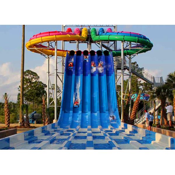 Aquatic Paradise Outdoor Big Water Slides 9 - 35 M Platform Height For Amusement Park