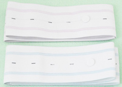 5 Inch Buttonholes Fetal Heart Monitor Belt Colorful Stripes For Pregnant Women