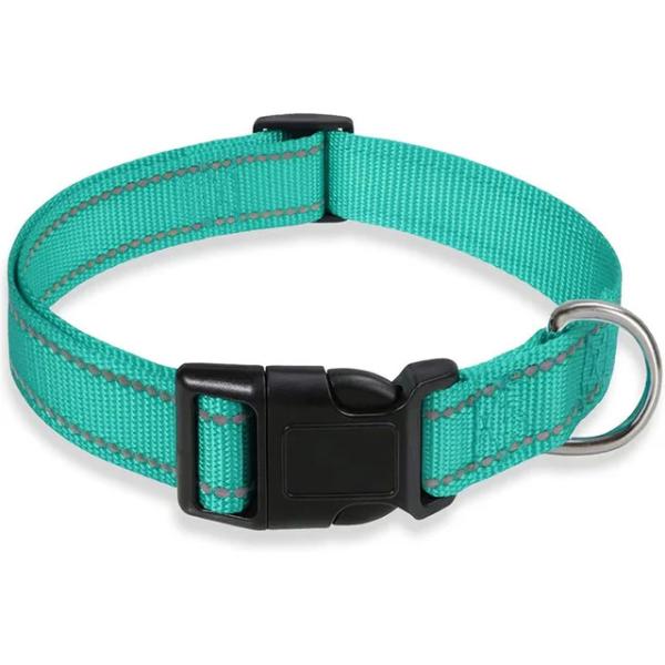 Professional-Grade Reflective Dog Collar - Adjustable Nylon Pet Collar with Safety Features

