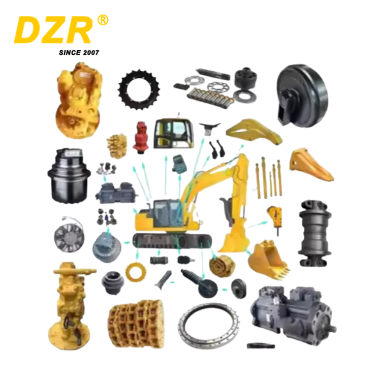 Las piezas de repuesto de excavadoras duraderas de alto rendimiento y las piezas de maquinaria de construcción incluyen cubos, rodillos de transporte, brocas, rodillos de pista, etc.