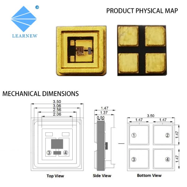 290nm 293nm 295nm UV LED Chips 300nm 305nm 310nm 315nm For Medical Treatment