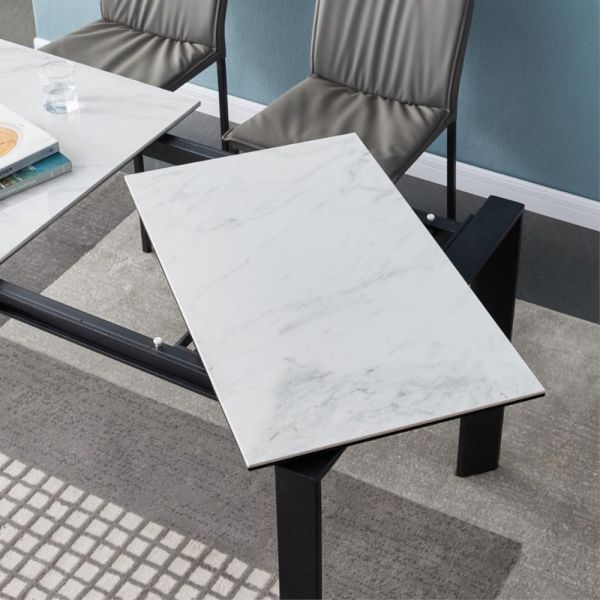 Modern  Living room Extendable Metal Frame Furniture  Fashion Space saving Dinning Table Sets