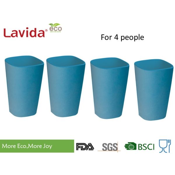 Camping Natural Bamboo Fiber Cup , Matt Finish Bamboo Fibre Eco Cup For Picnic / BBQ