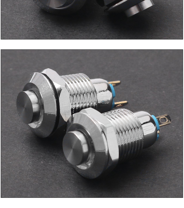 Momentary Metal Push Button Switch 10MM 1NO High Head No LED Self-Reset Jog Switch Welding Foot